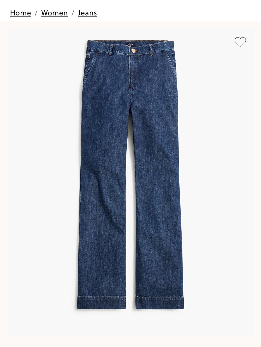 J. Crew Factory Dark Indigo High-Rise Trouser Jean, Sz 31, VGUC.